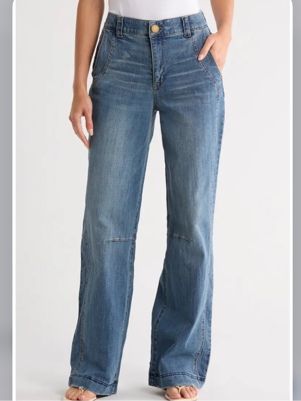 Democracy Ab Solution Wide Leg Jeans size 10